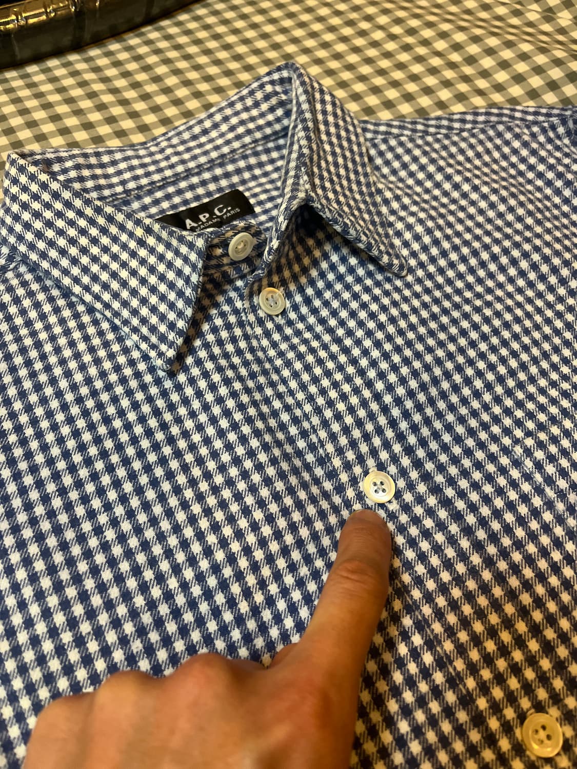 A.P.C  아페쎄 깅엄 헤비코튼 셔츠 XS 상품이미지4