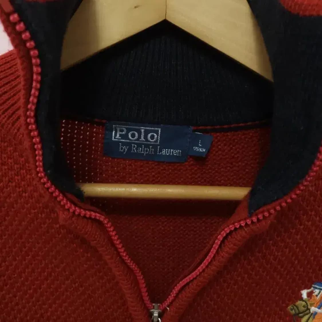 폴로 랄프로렌 레드 하프집업 니트 ~66 상품이미지6