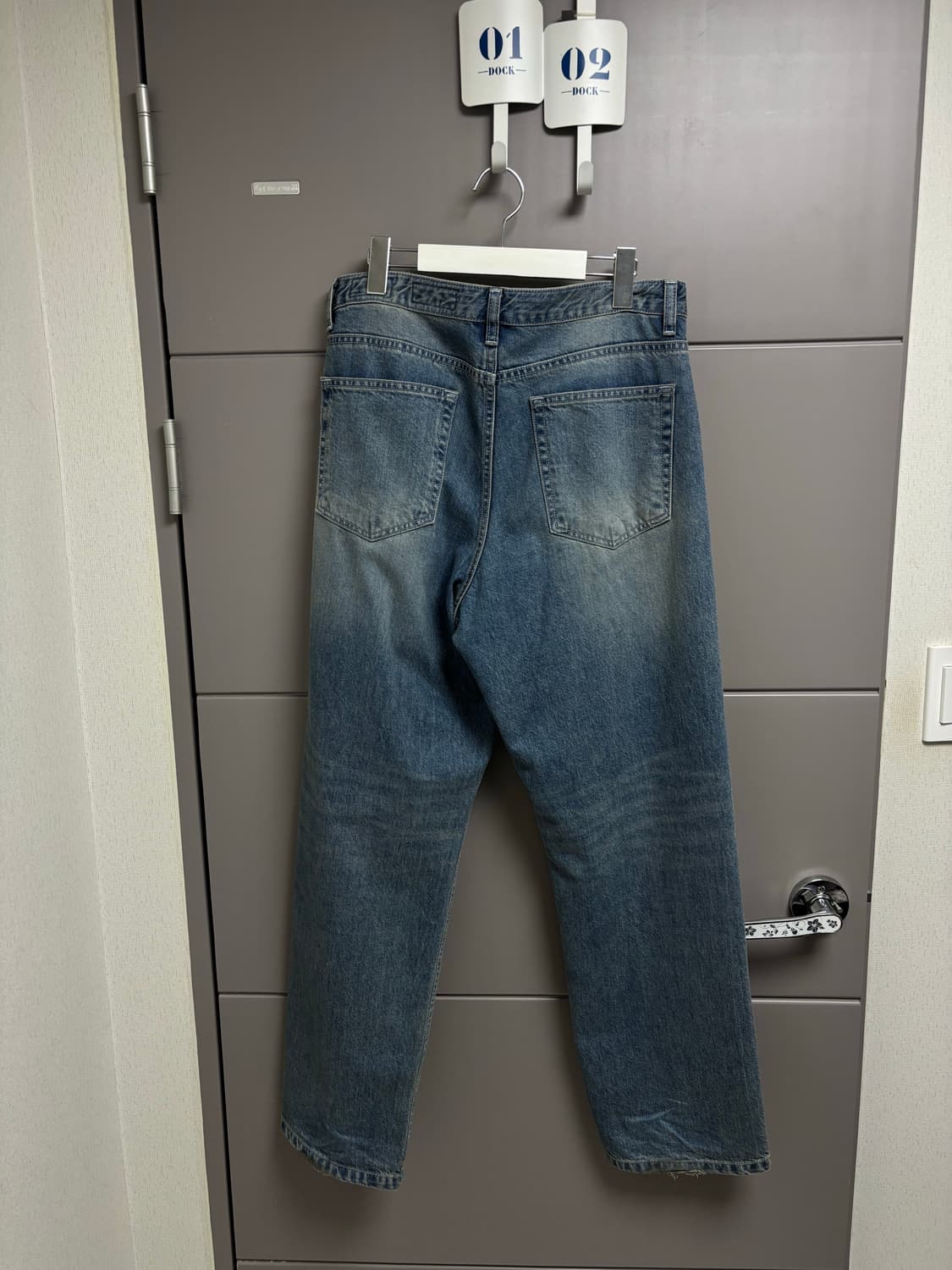 셔터 5p 와이드 데님 팬츠 M 상품이미지4