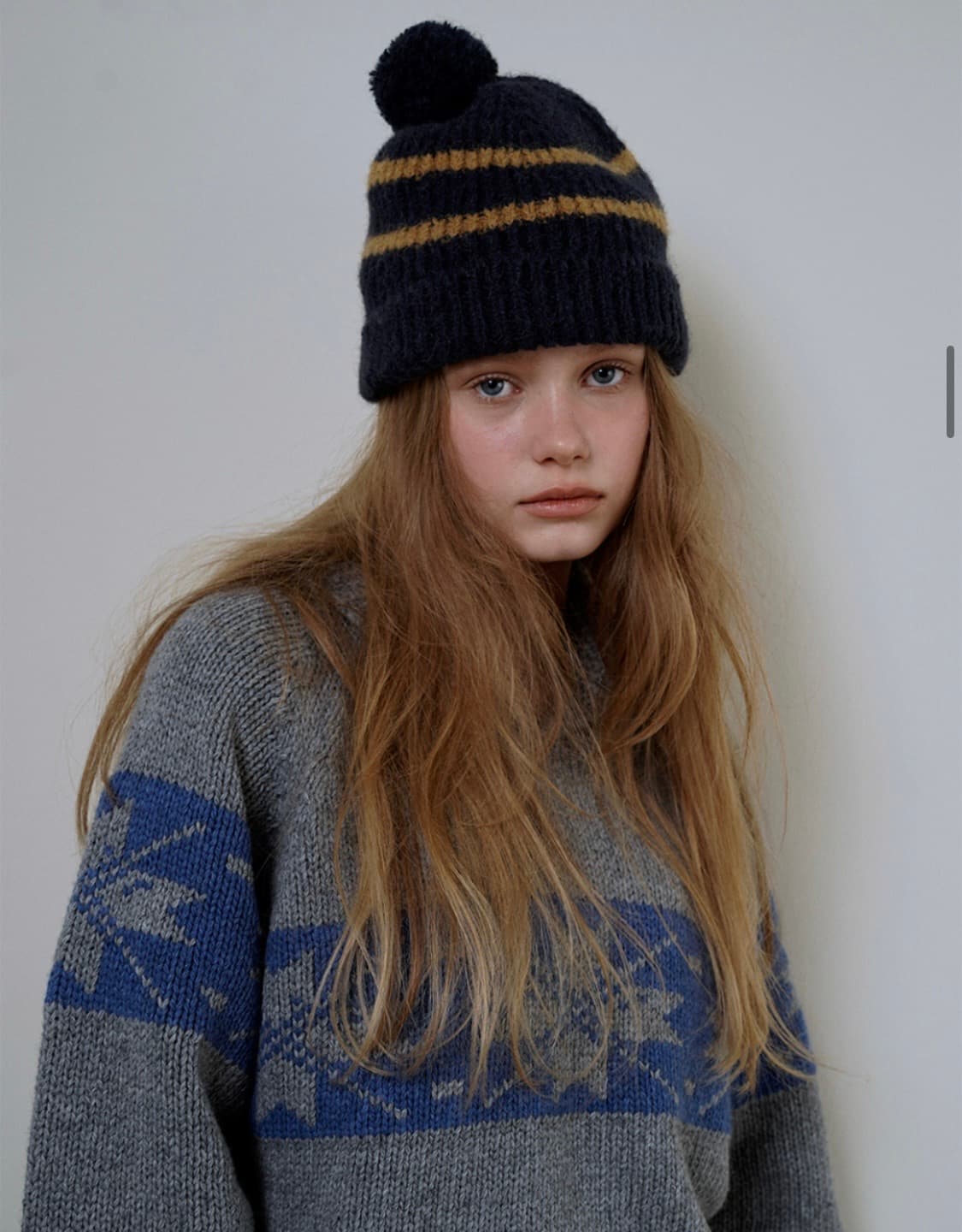 withoutsummer 코지 폼 비니 - 네이비 상품이미지1