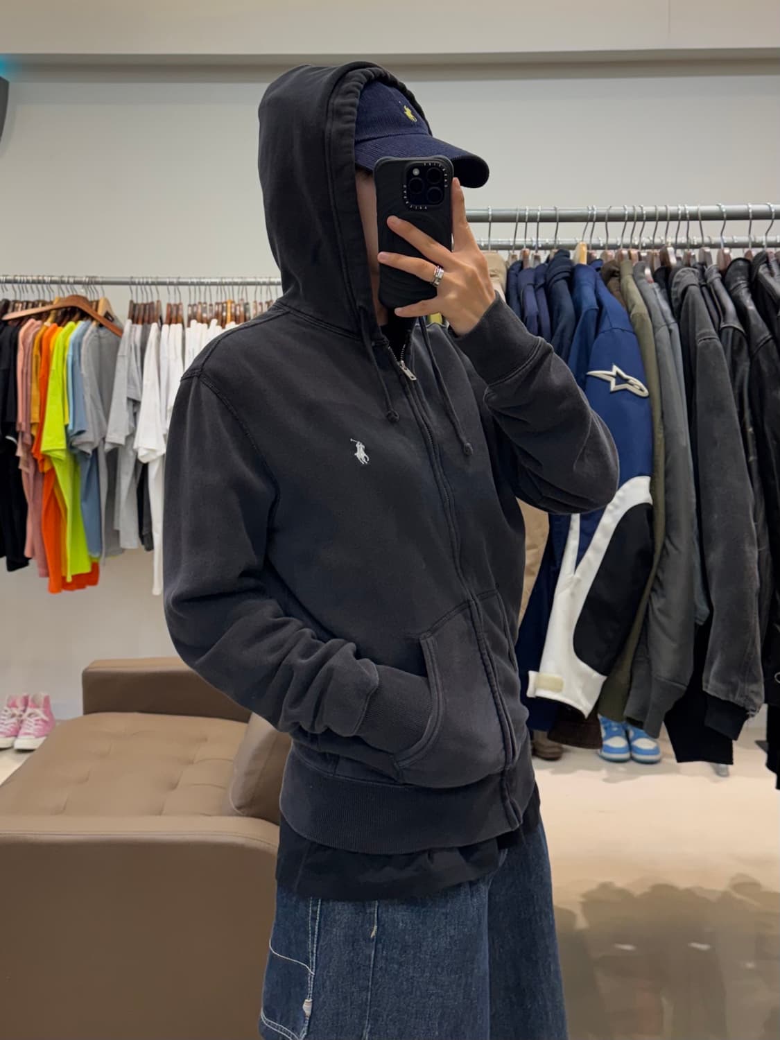 폴로 랄프로렌 블랙 후드집업 상품이미지5