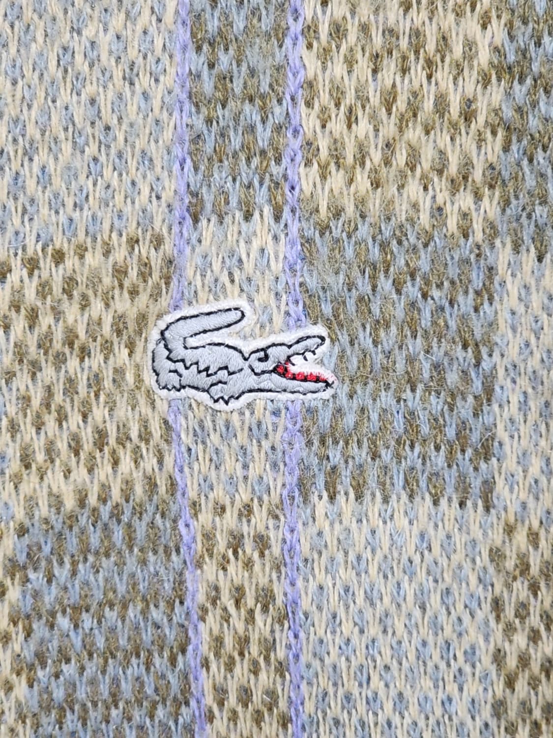 (XL) 라코스테 가디건 체크 라운드 포켓 캐주얼 기본로고  상품이미지4