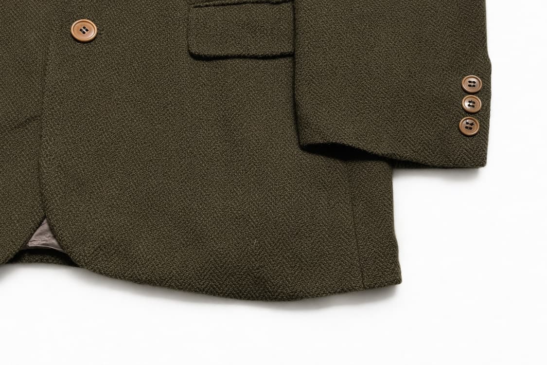 JPN 00s 일본 빈티지 폴스미스 런던 올리브 울 헤링본 블레이저 L 상품이미지5