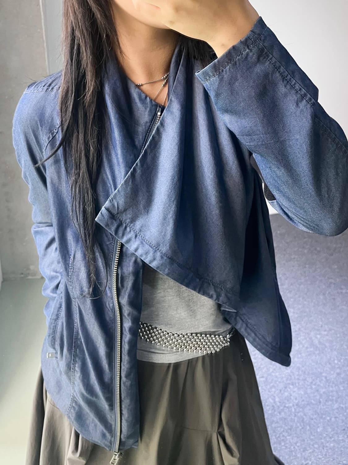 헬무트 랭 다이애그널 집 텐센 자켓 상품이미지4