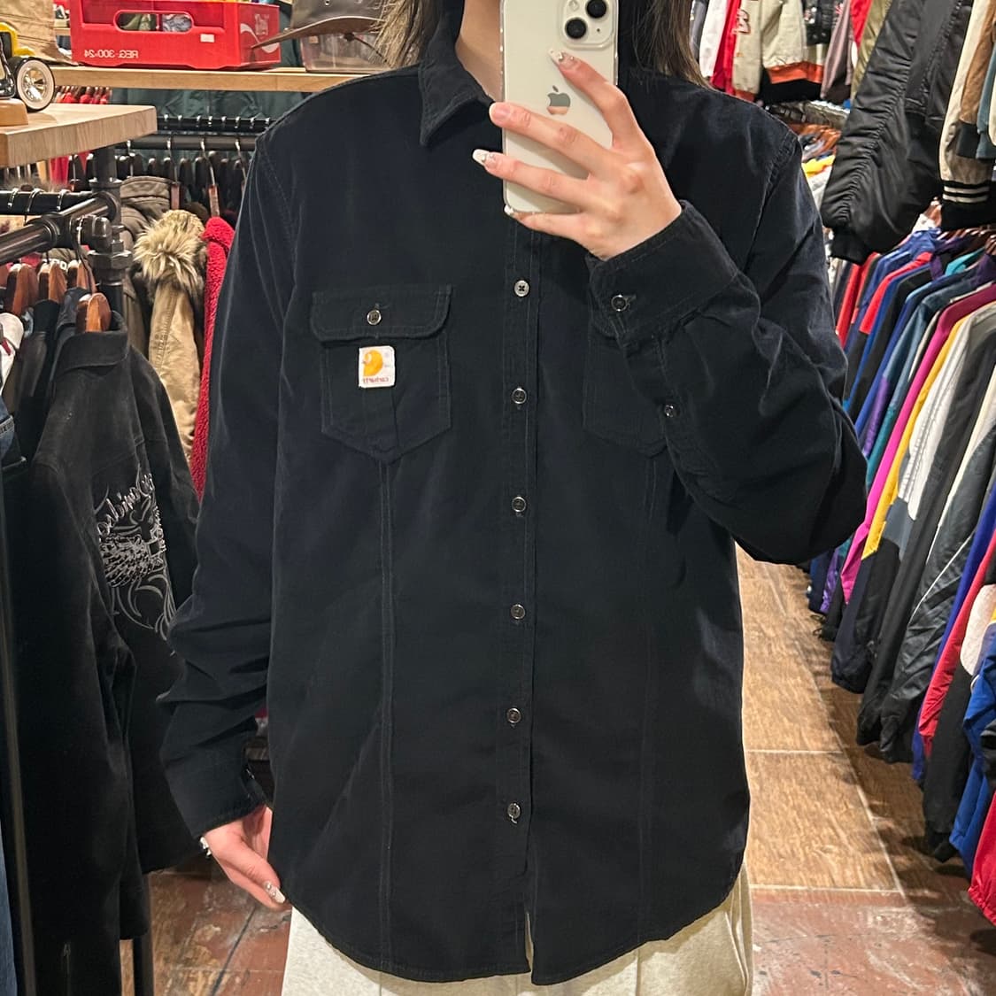 [HI] 칼하트 코듀로이 긴팔셔츠 블랙 상품이미지1