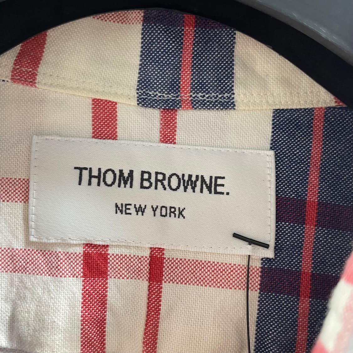 톰브라운/ 트리콜로 테이핑 옥스포드 체크 셔츠/ 4 상품이미지8