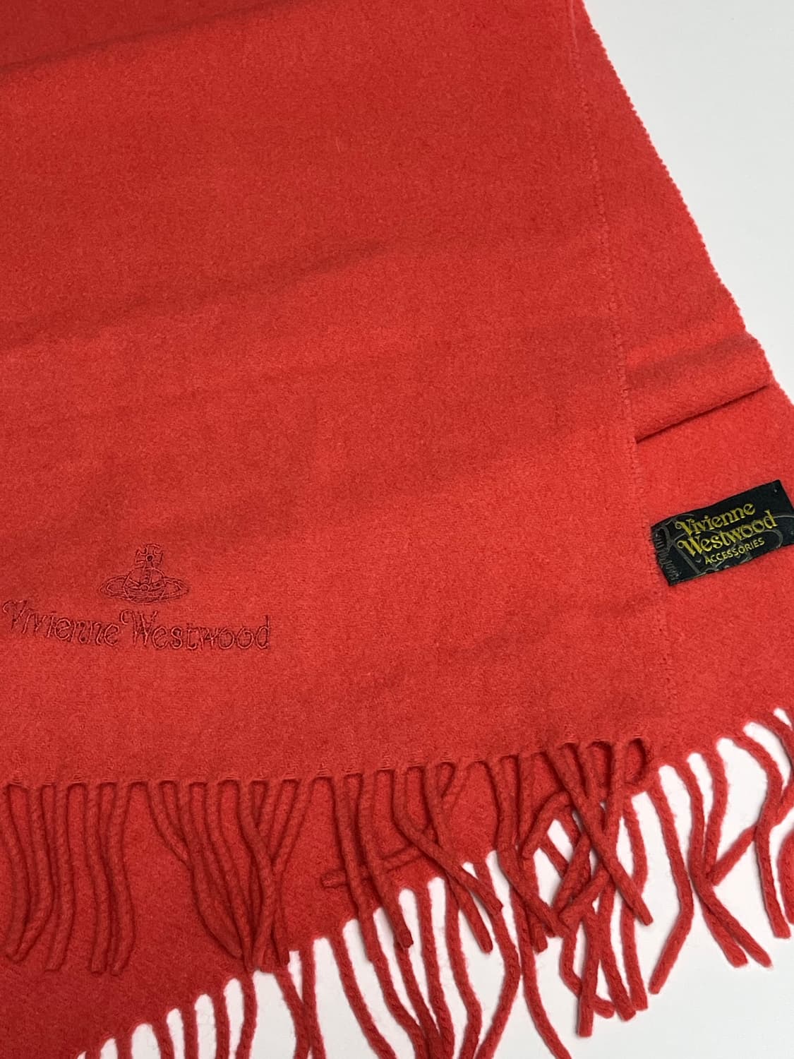 비비안웨스트우드 레드 울 머플러 상품이미지2