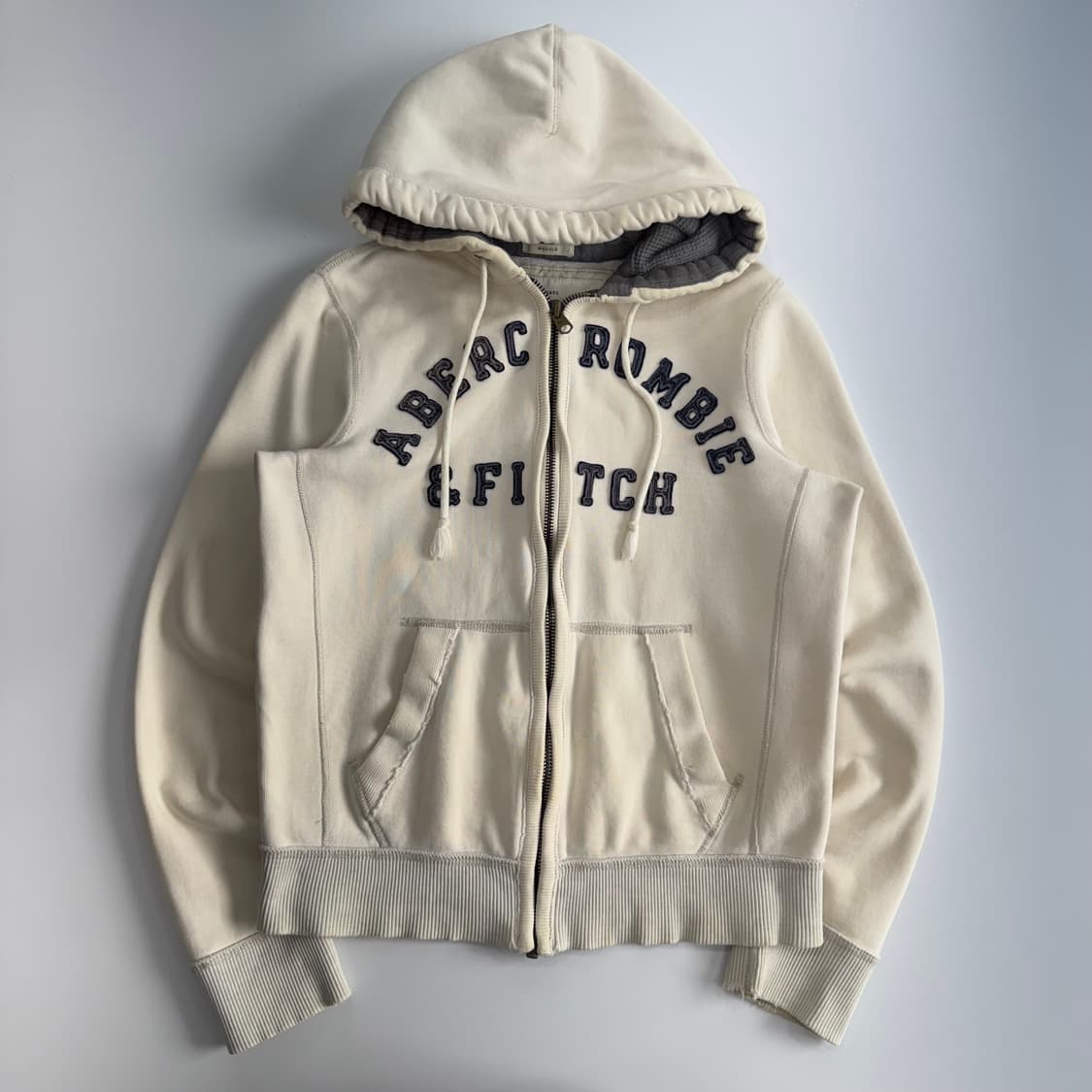 Abercrombie 아베크롬비 아치로고 아이보리 후드집업  상품이미지3