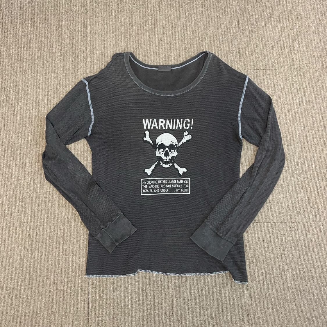 LA 빈티지샵 90s 바이커 써멀 롱슬리브 와플 티셔츠 상품이미지1