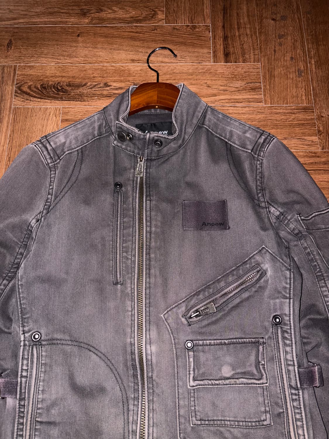 빈티지 디테일 바이커 자켓 상품이미지3