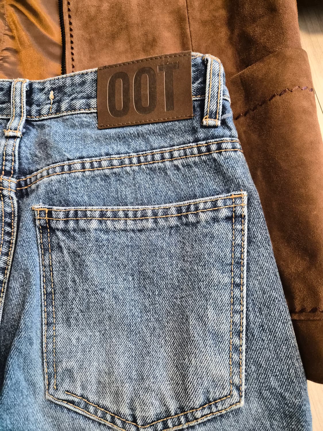 [OOT seoul] 유니크한 배색 와이드 데님 팬츠 (S사이즈) 상품이미지6