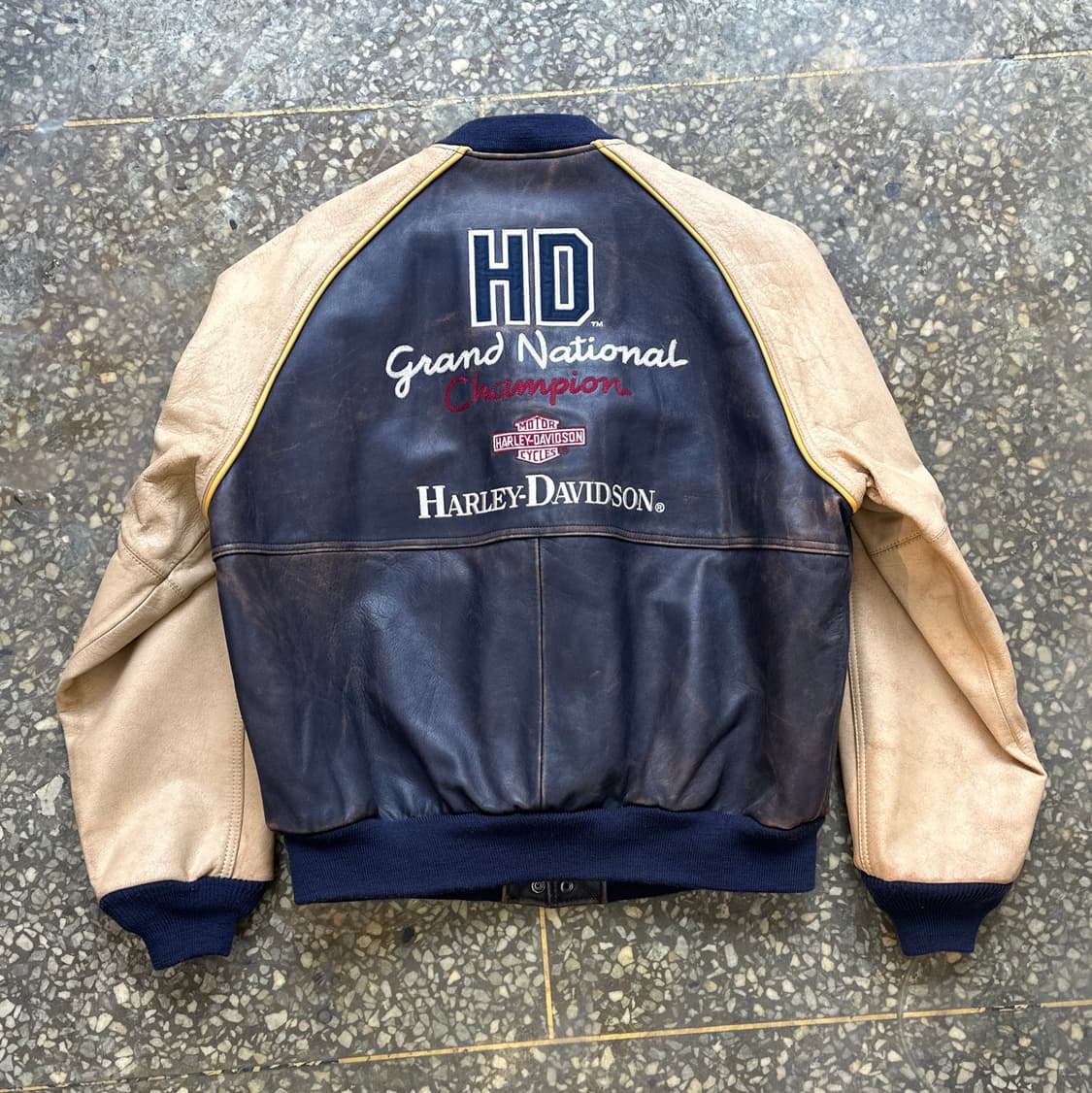90s 할리데이비슨 레더 바시티 자켓 XL 상품이미지2