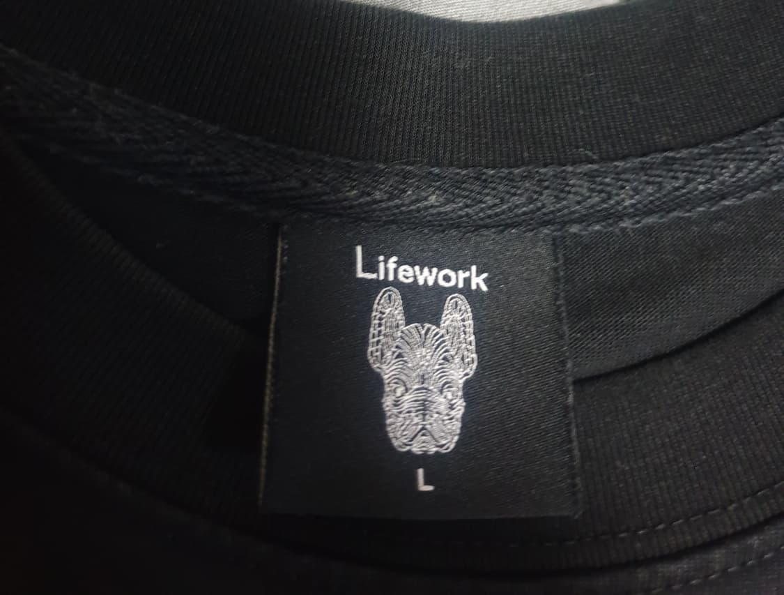 라이프워크 시그니처 블독 반팔티 블랙(L) 상품이미지4