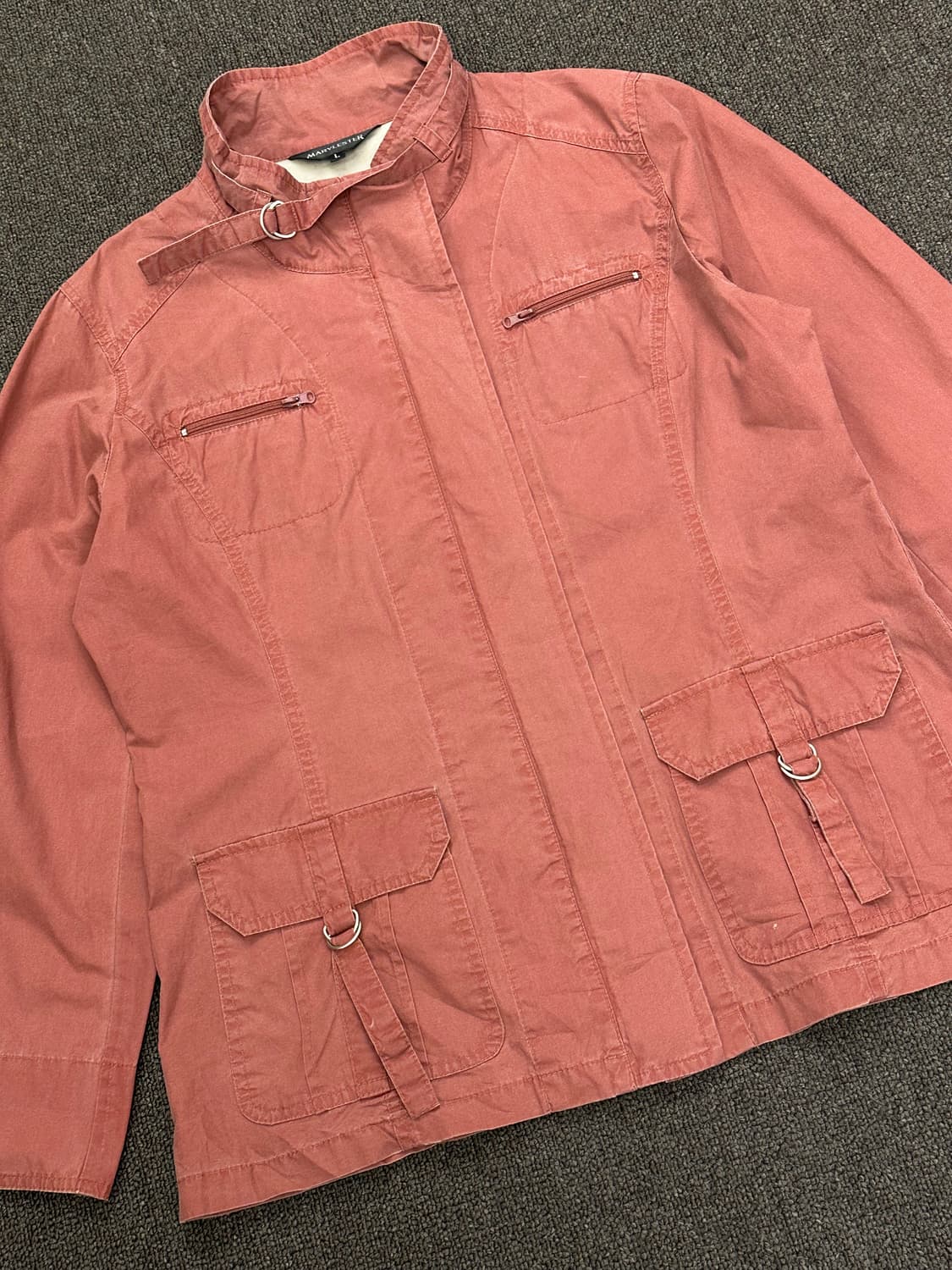 L)MARYLESTER vintage 여성 인디핑크 유틸리티 워크 자켓 상품이미지2