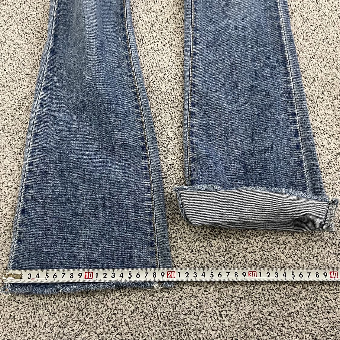 [S] 플라이모델 하이웨스트 부츠컷 워싱 데님팬츠 1209EB2 상품이미지8