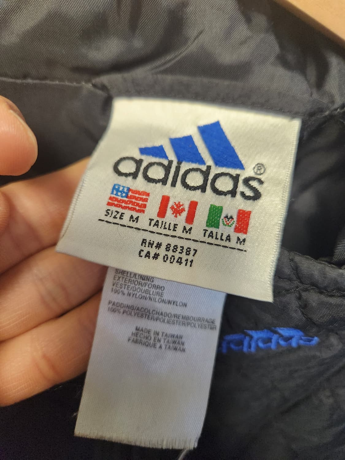 90s 아디다스 폴리 퀼팅 자켓 M 상품이미지3