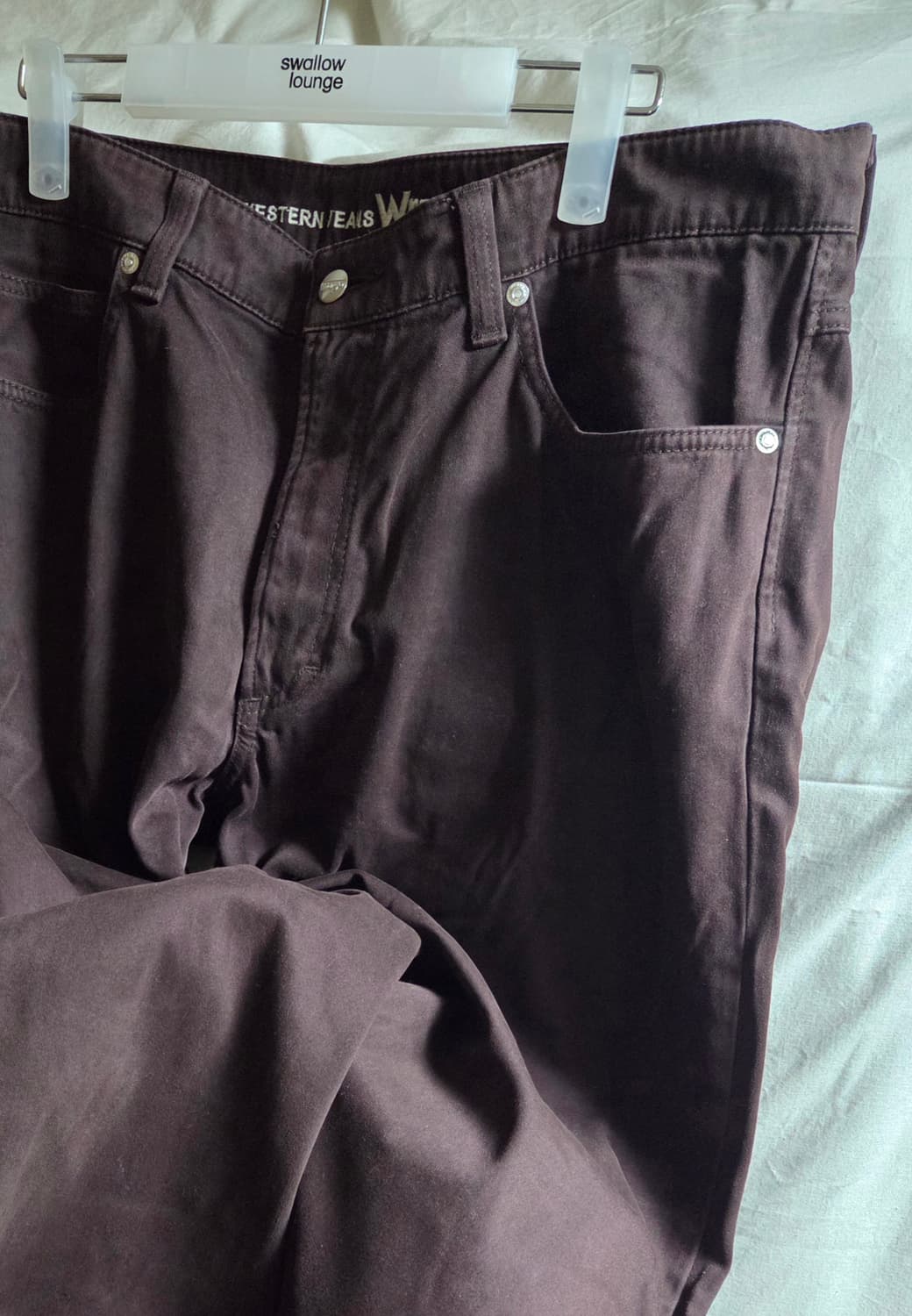 랭글러 브러시드 코튼 팬츠 브라운 36 상품이미지4