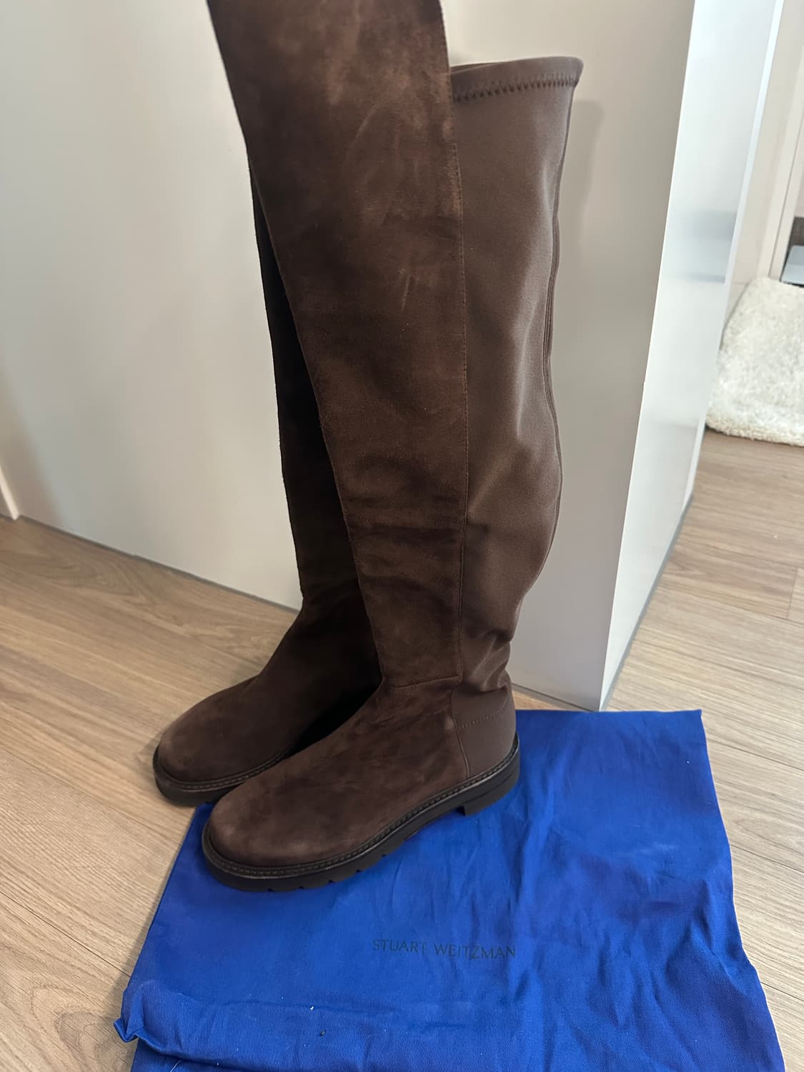 스튜어트와이츠먼 브라운 스웨이드 롱 부츠 37사이즈 상품이미지1