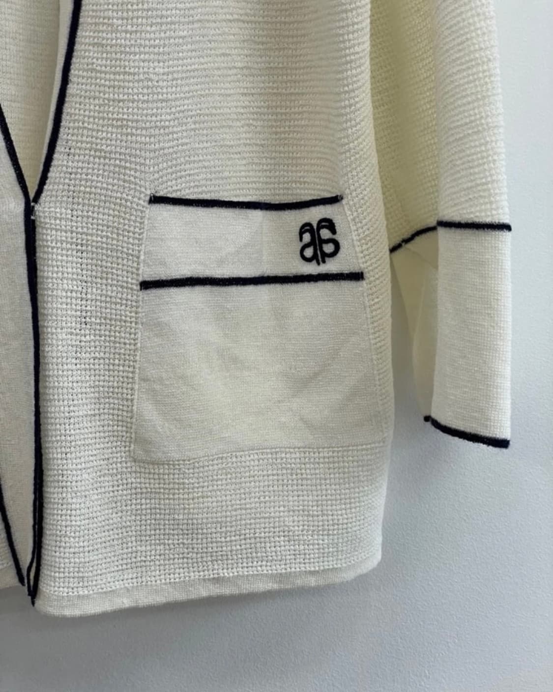 [SJSJ] 정품 배색 라인 린넨 혼방 가디건 (상태 최상) 상품이미지5