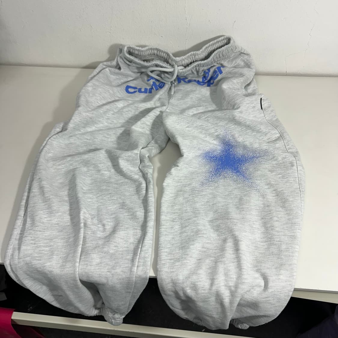 L 스컬프터 멜란지그레이 루즈핏 스프레이 스웻 조거팬츠 상품이미지3