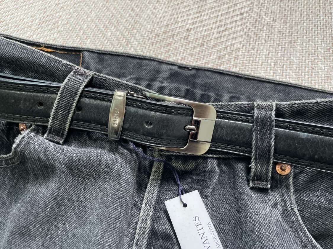 Louis feraud 실버버클 블랙 벨트 J04389 상품이미지2