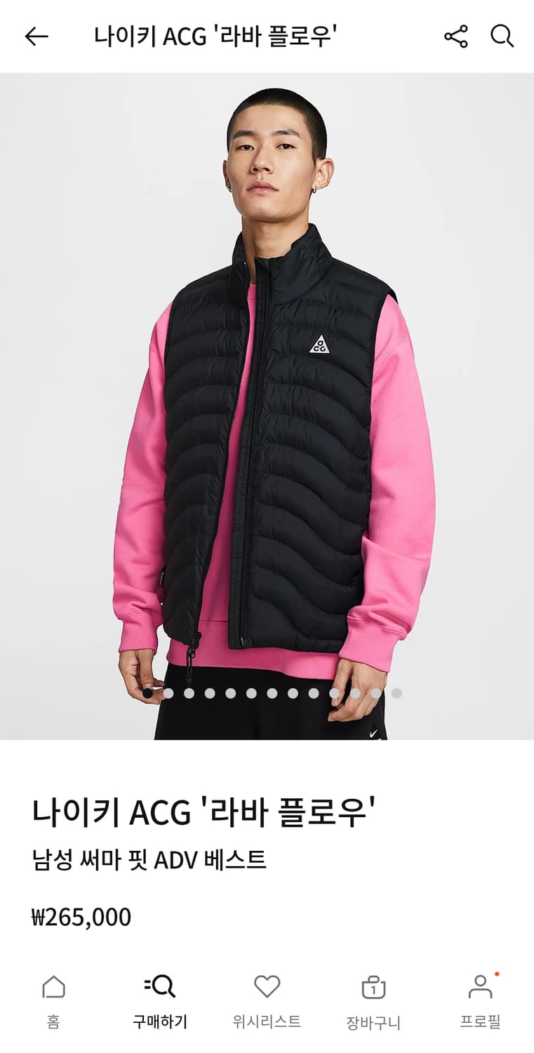 나이키 acg 패딩조끼 상품이미지1