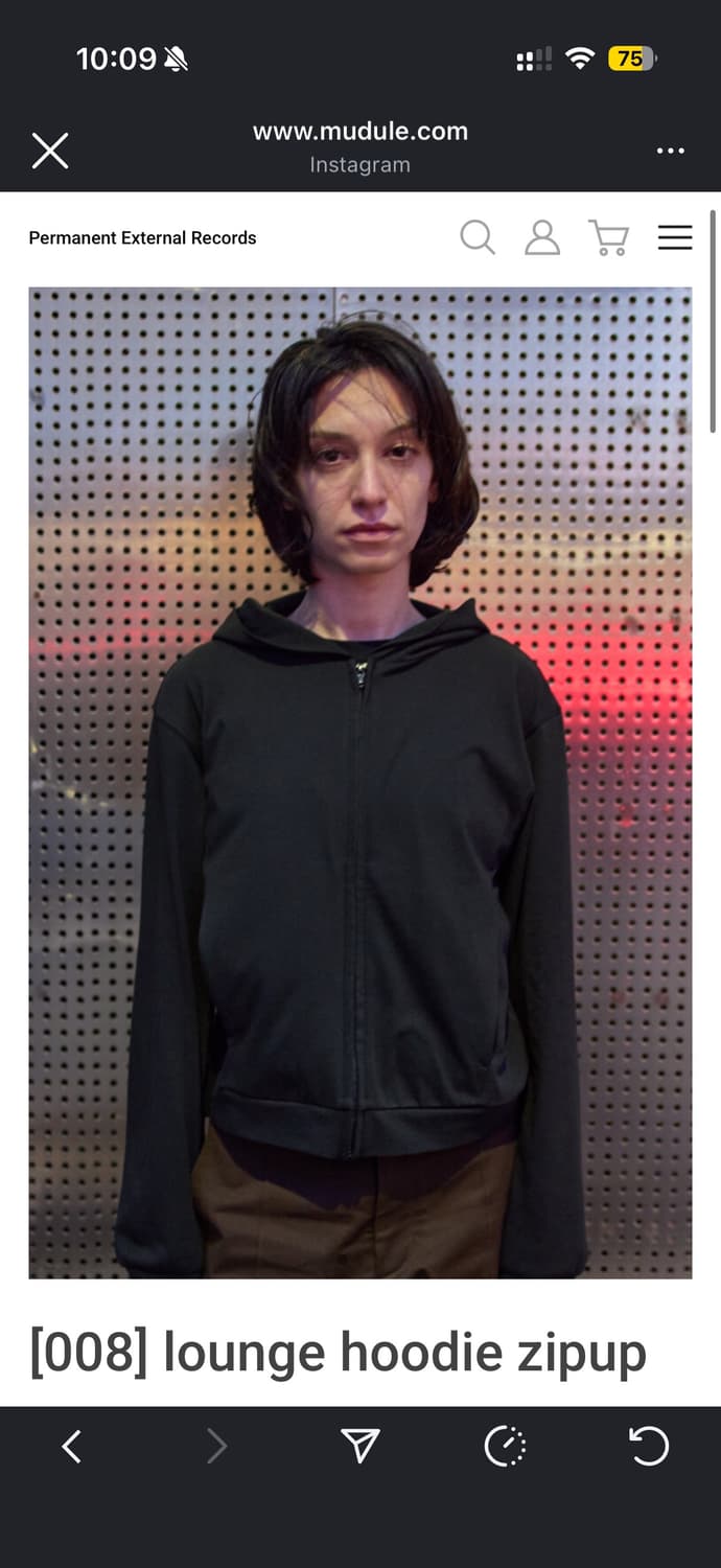 머듈 라운지 후드집업 블랙 1사이즈 상품이미지1