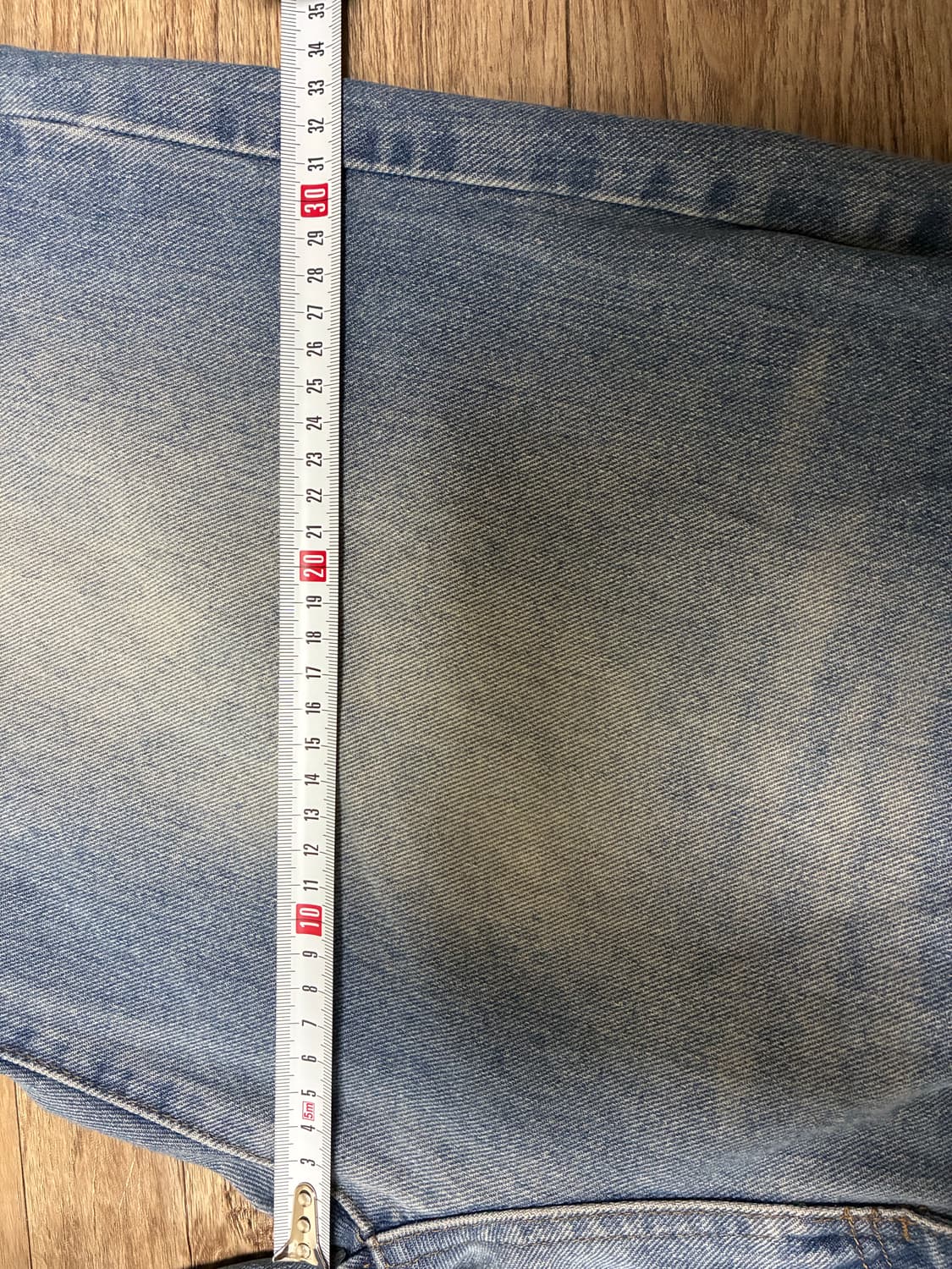 워싱 와이드 데님 연청 상품이미지7