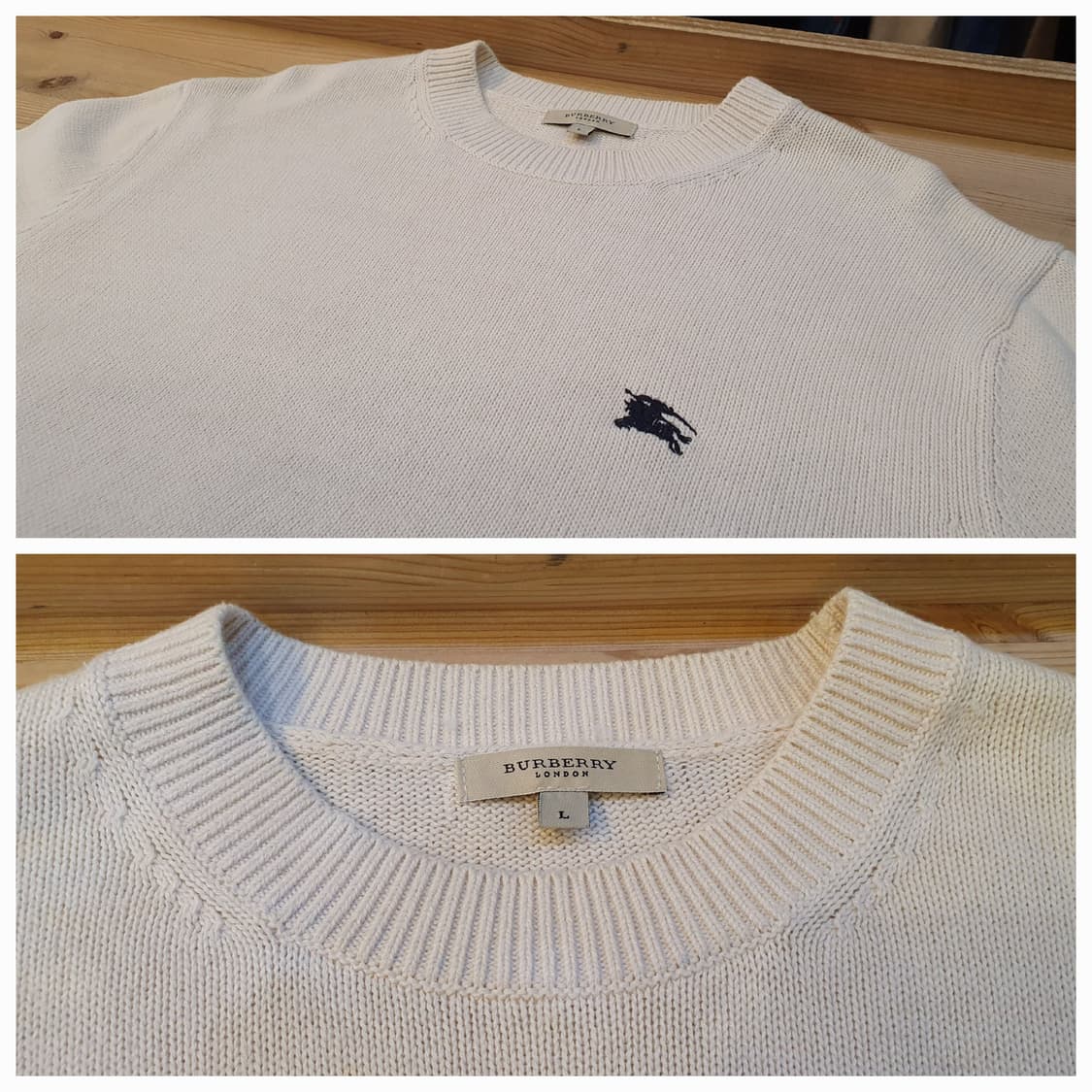 100.버버리 코튼 라운드니트 상품이미지4