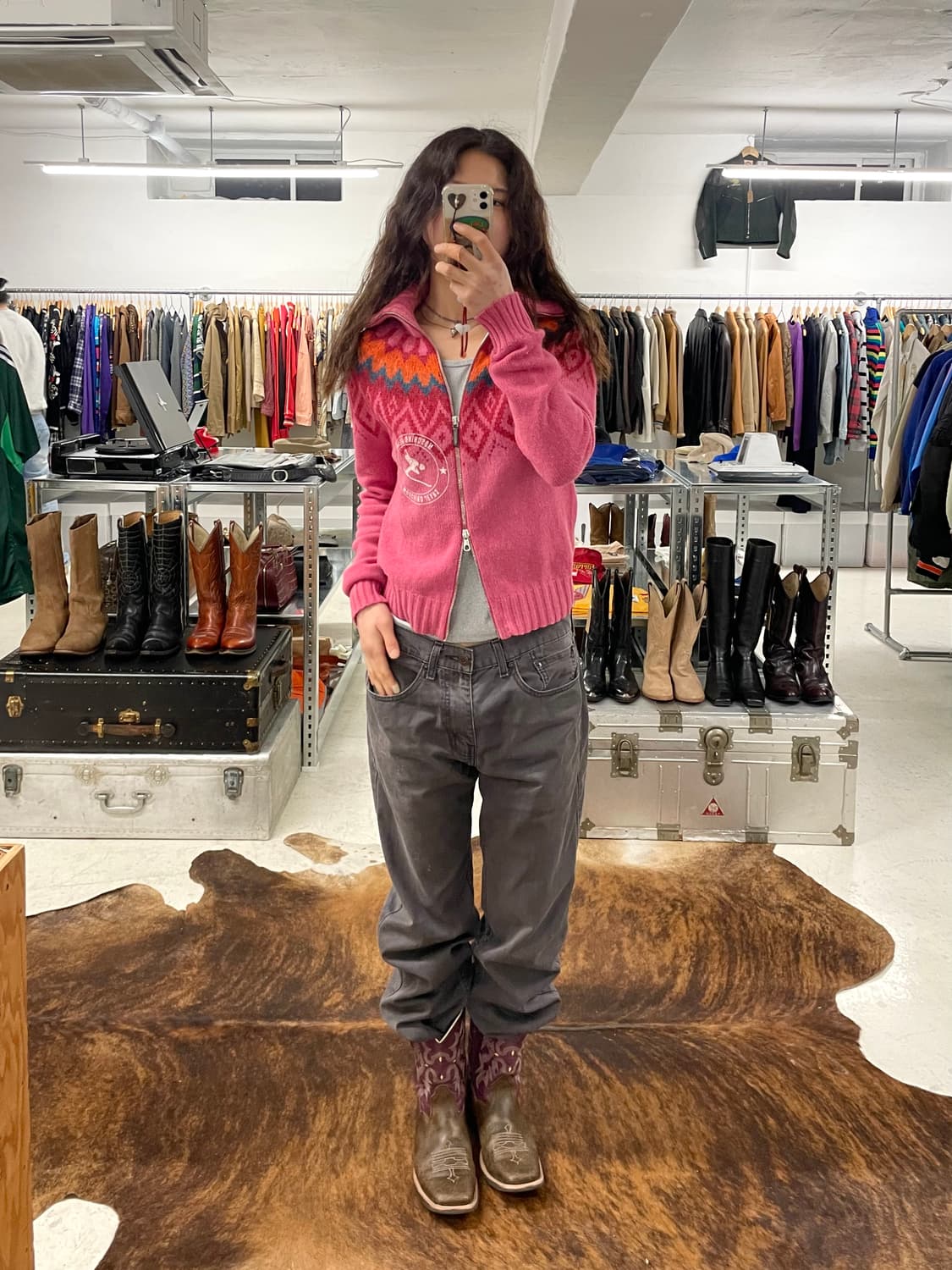 00's MOSCHINO knit zip-up cardigan 상품이미지3