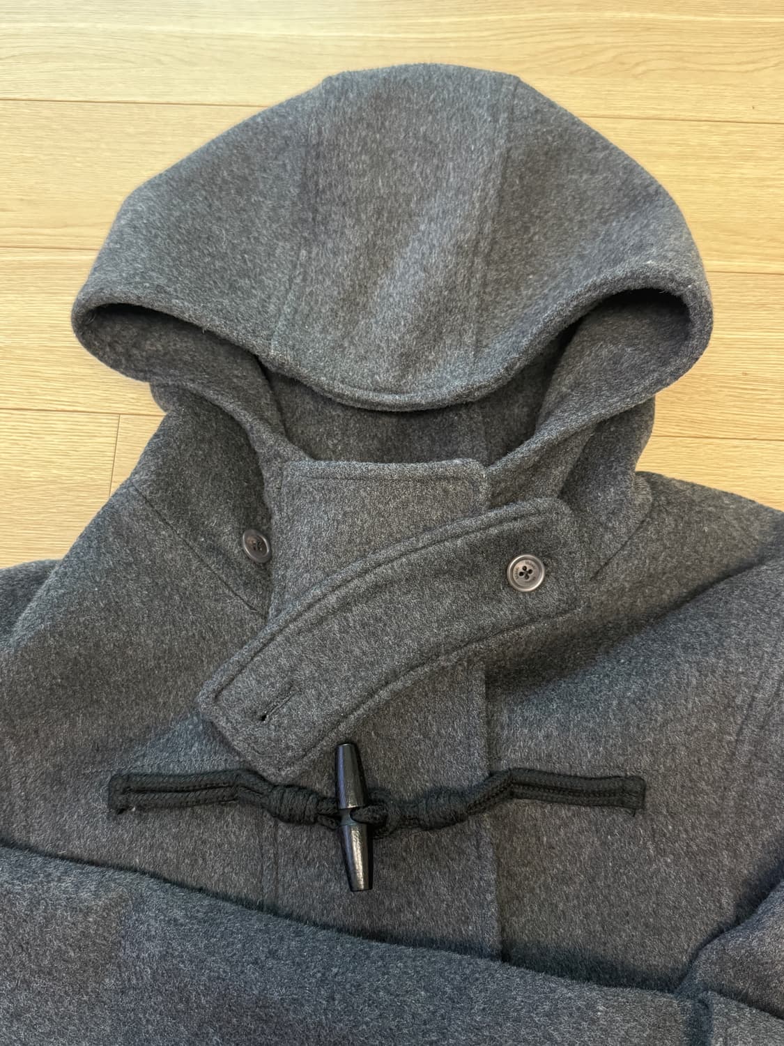 미세키서울 더플 후디 숏코트 차콜 상품이미지7