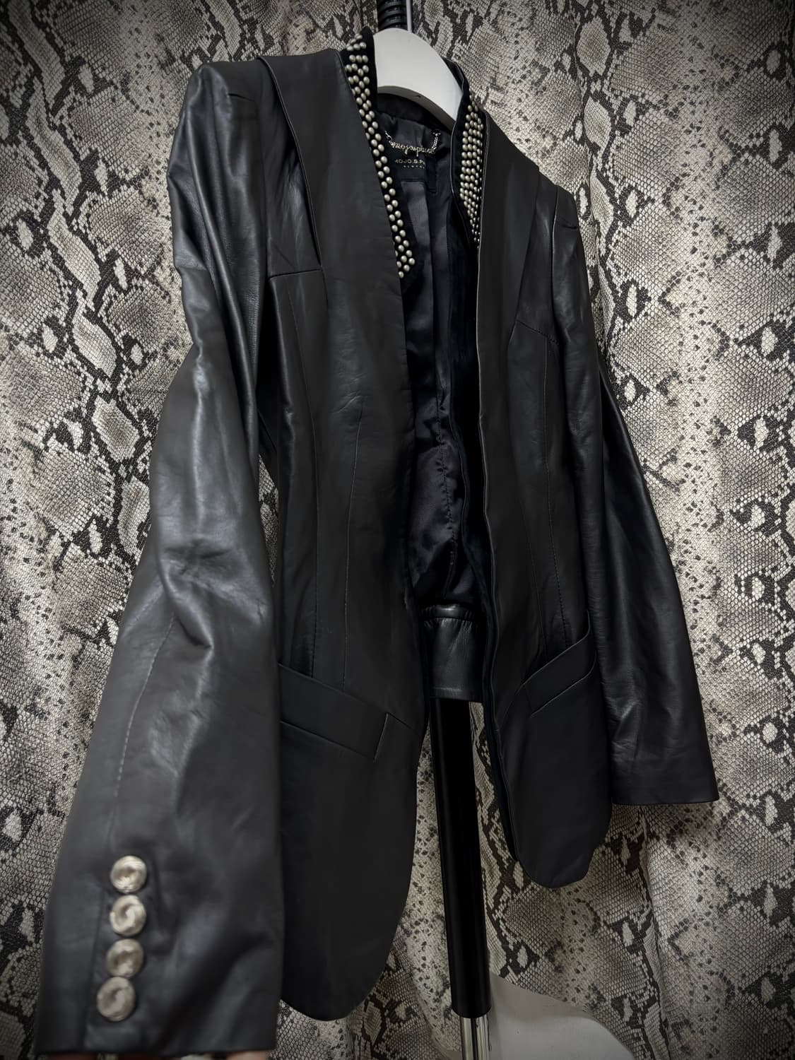 Unbalanced Stud Detail SheepSkin Jacket 상품이미지7