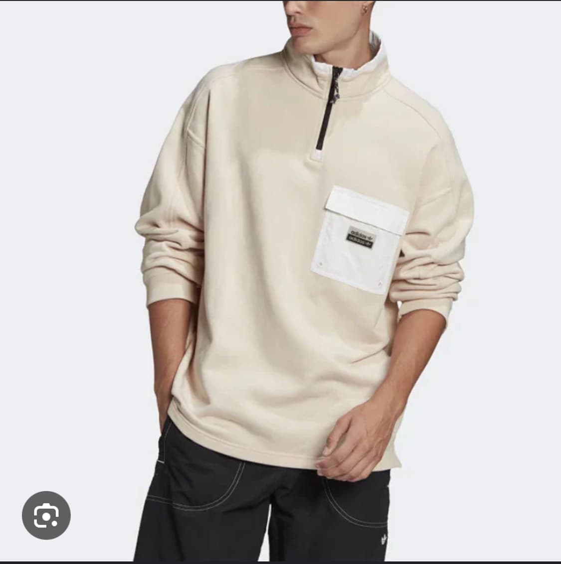 아디다스 하프집업 맨투맨 아이보리 상품이미지8