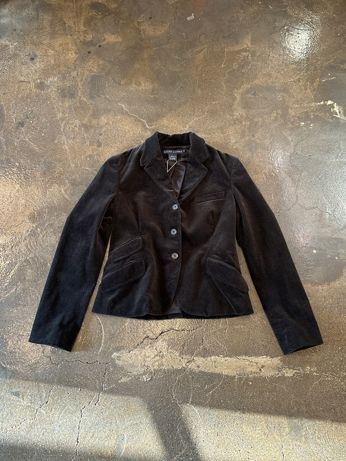 00s 폴로 랄프 로렌 우먼즈 블랙 코듀로이 블레이저 자켓 M 상품이미지1