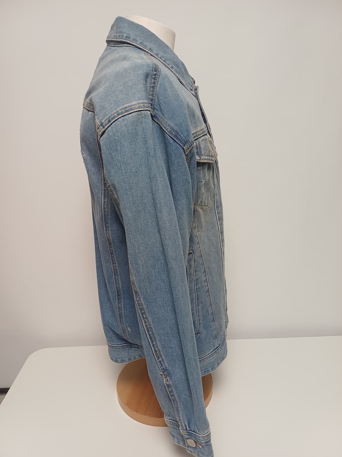 [지오지아] 세미오버핏 데님 자켓- 100(L) 사이즈 상품이미지2