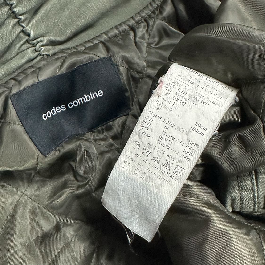 코데즈컴바인 숄카라 누빔 크롭 야상 상품이미지4