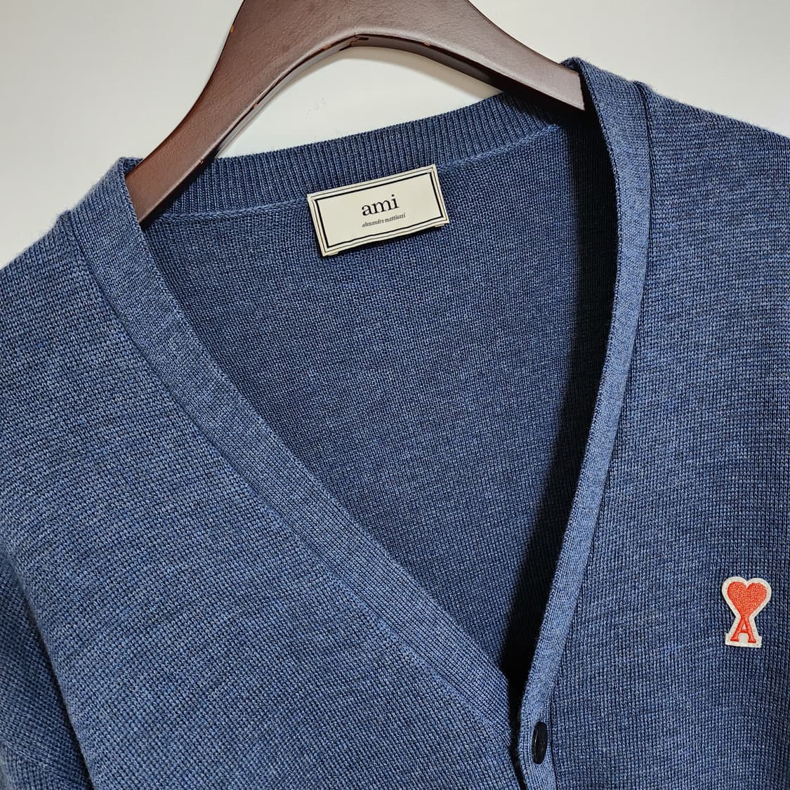 [XL] 아미 블루 스몰 하트자수 가디건 A20HK305 상품이미지2