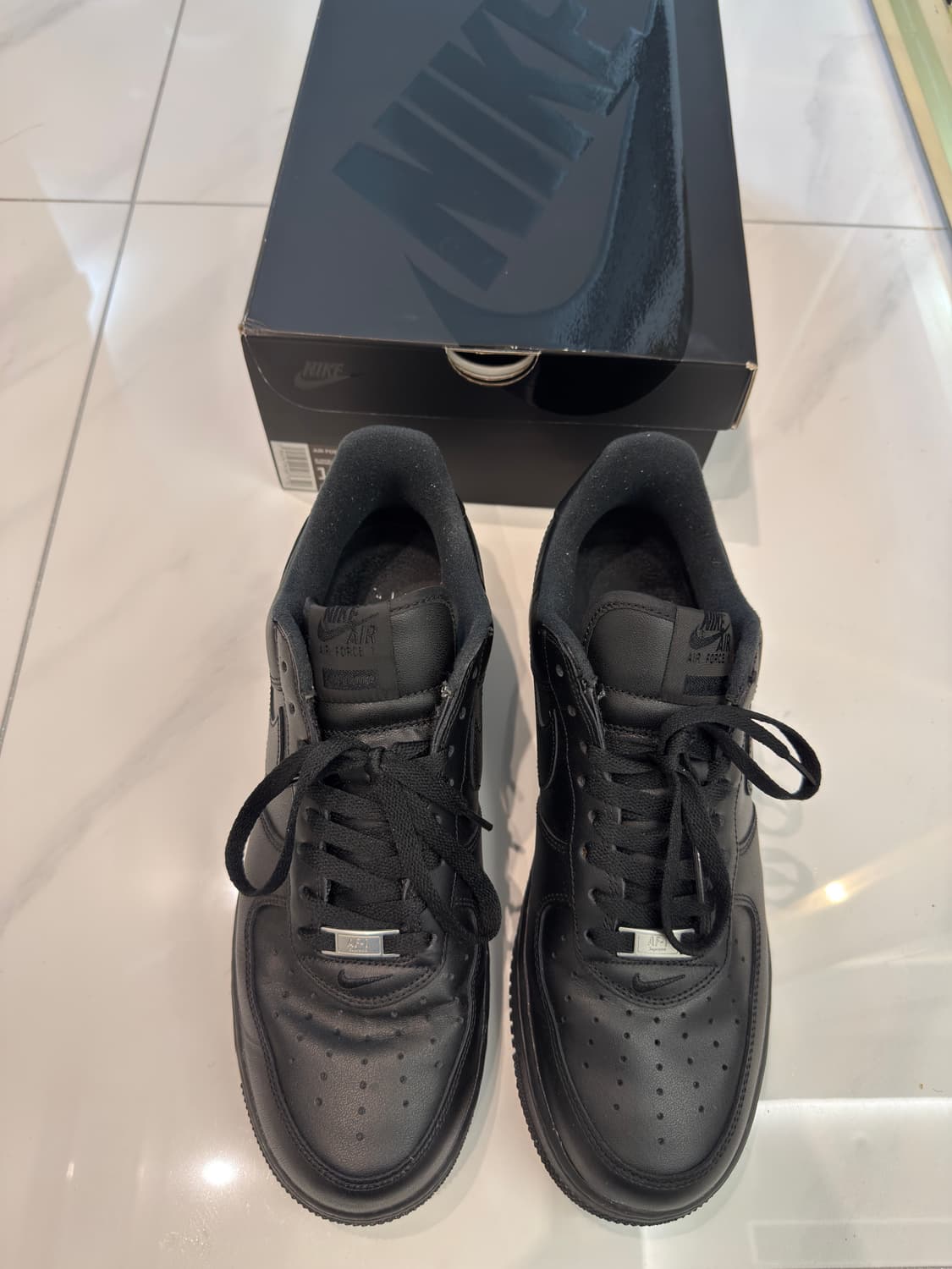 [285] 나이키 x 슈프림 에어포스 1 로우 블랙 상품이미지1