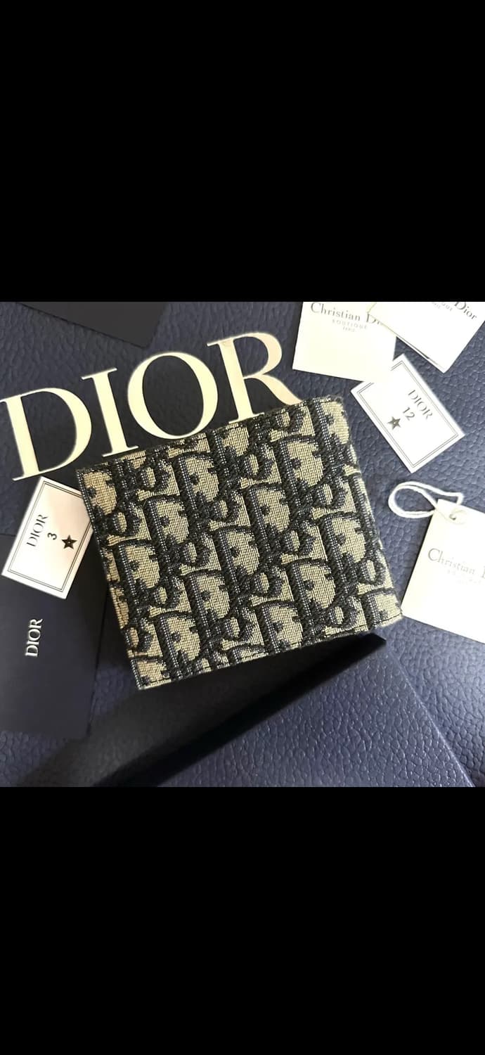 [S+급/크림판] 디올 오블리크 반지갑 베이지 상품이미지2