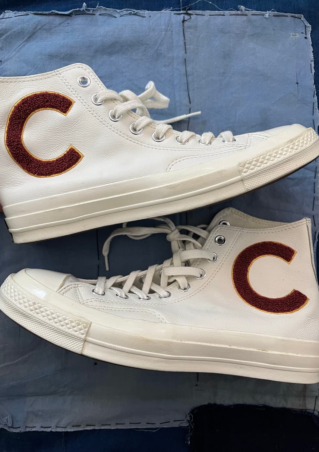 컨버스 척테일러 올스타 70 레더 하이 워드마크 울 아이보리 상품이미지4