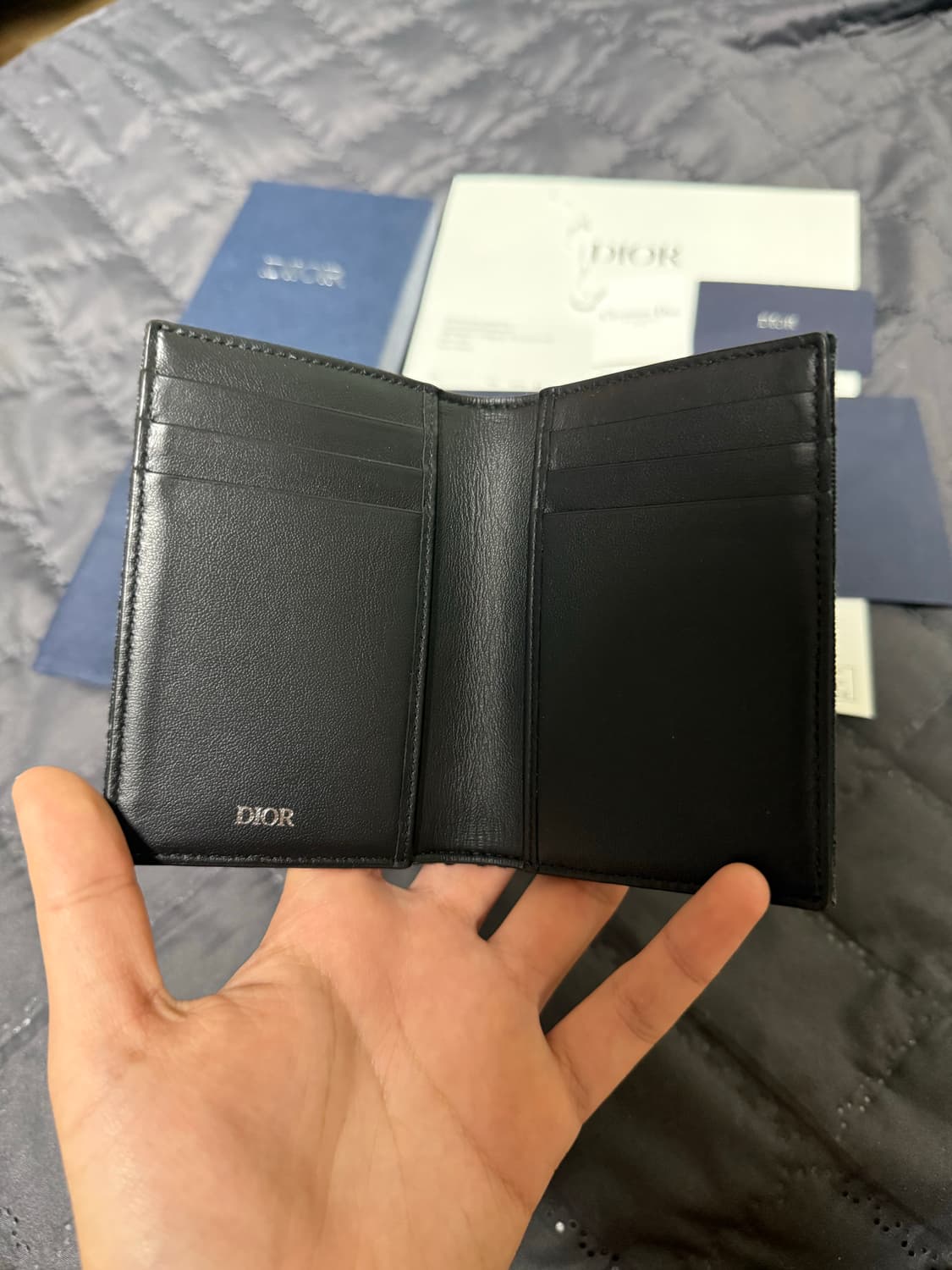 디올 24FW 오블리크 자카드 오거나이저 카드지갑 블랙 상품이미지3