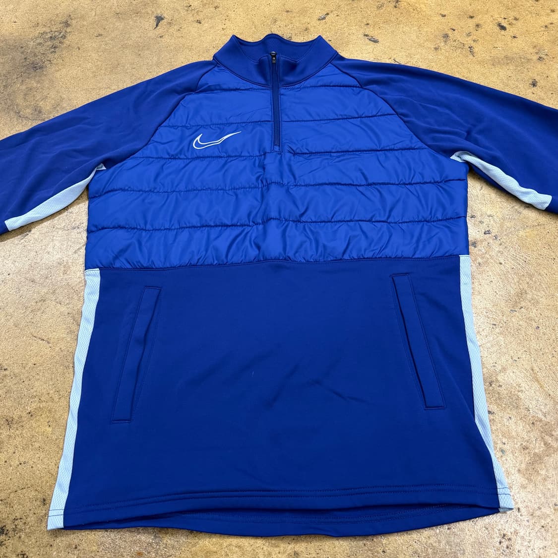 [정품/M,95] 나이키 드라이핏 윈터 드릴탑 블루 b14 상품이미지3