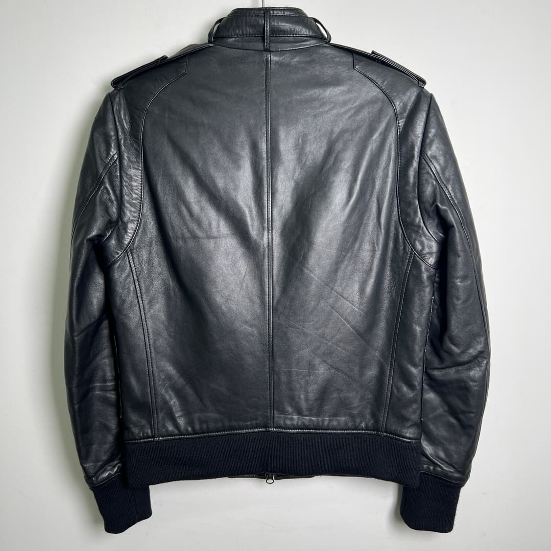 유나이티드 애로우즈 블랙 누빔 양가죽 블루종 자켓  상품이미지8