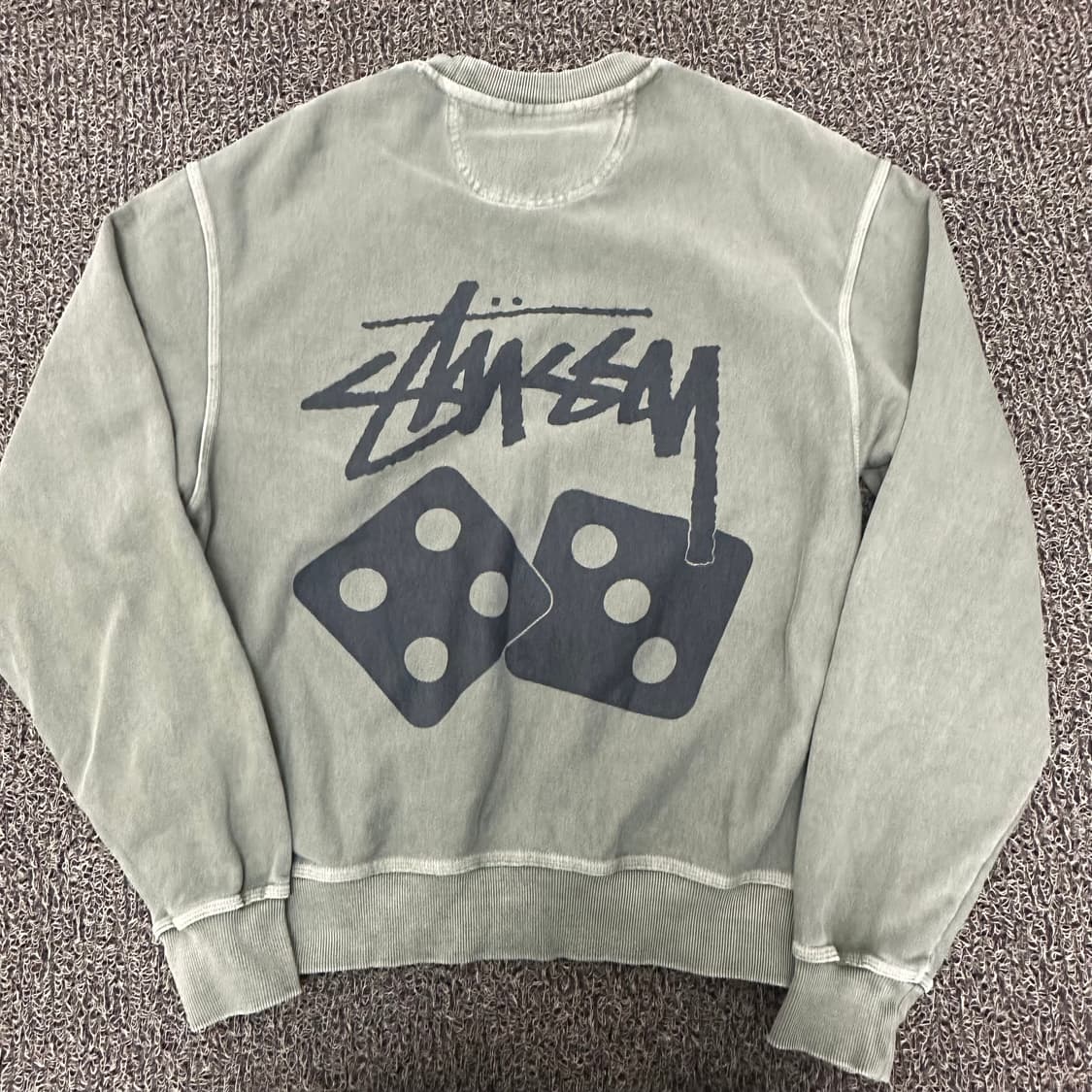 Stussy 스투시 다이스 피그먼트 다이드 맨투맨 카키 S 상품이미지6