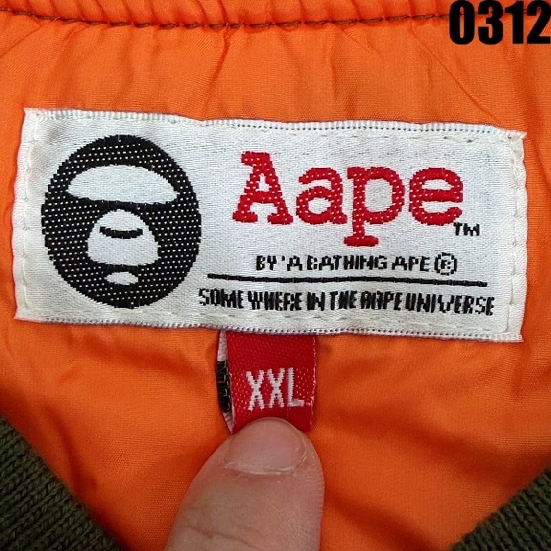 에이프 카모플라주 MA-1 스타일 자켓 XXL 0312 상품이미지6