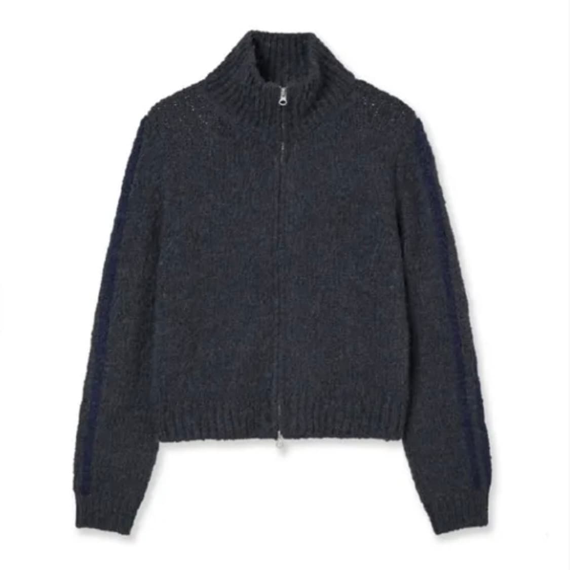 aeae HALF NECK KNIT ZIP-UP [CHARCOAL] 상품이미지2