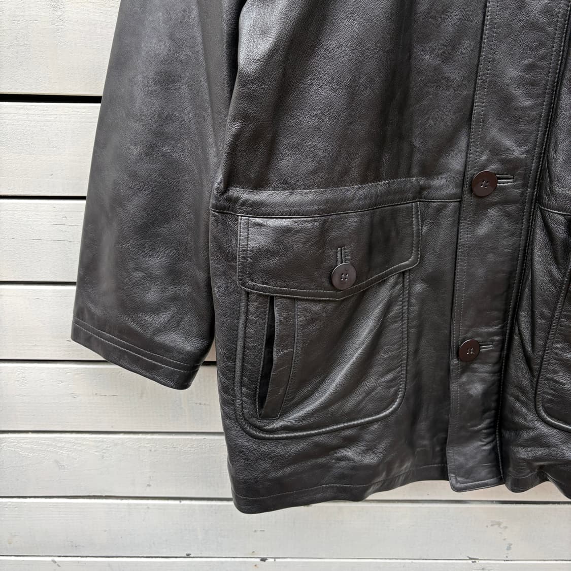 Vintage 빈티지 레더 가죽 카코트 자켓 상품이미지4