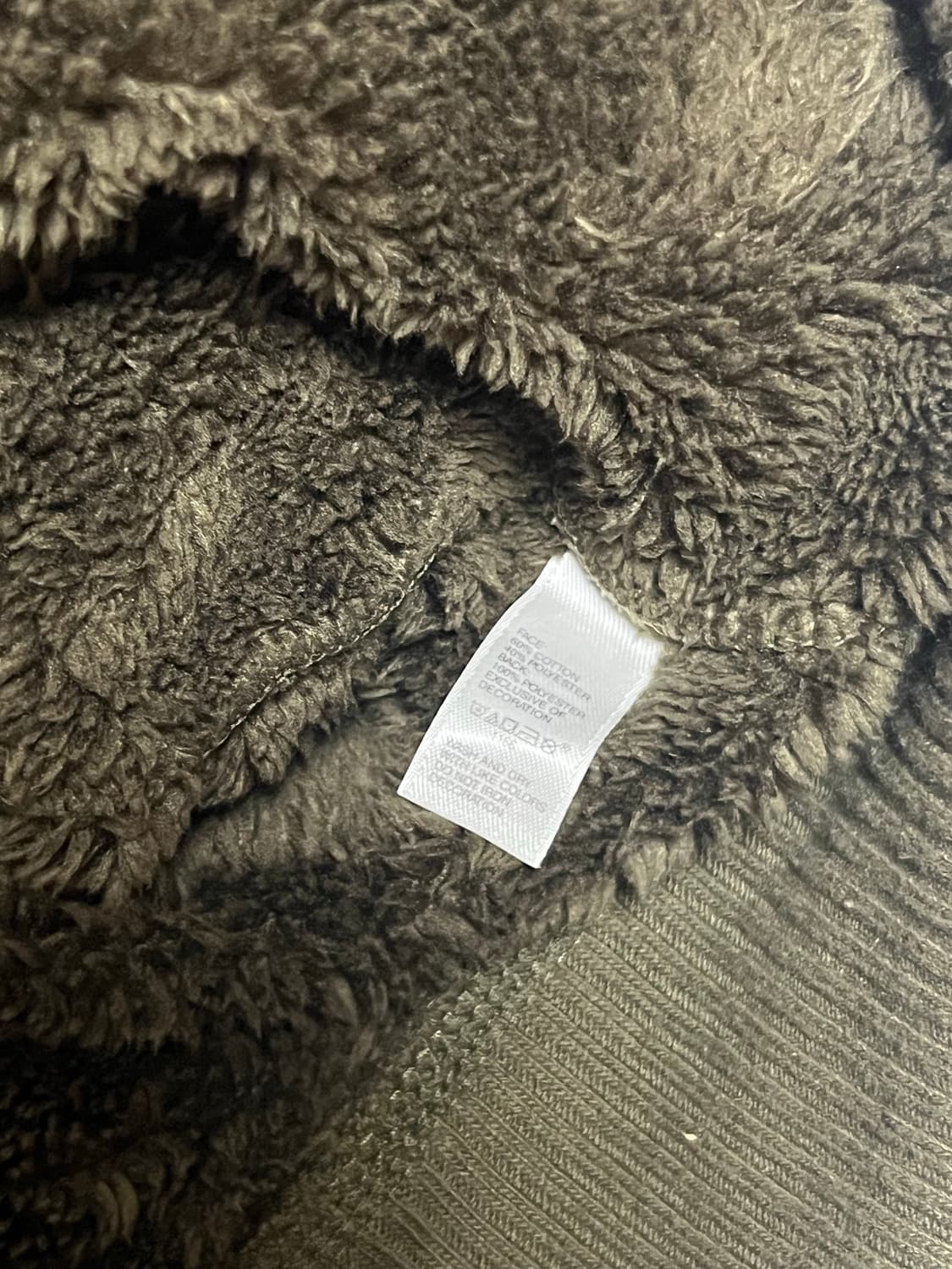 갭 기모 후드집업 XS 카키 상품이미지4