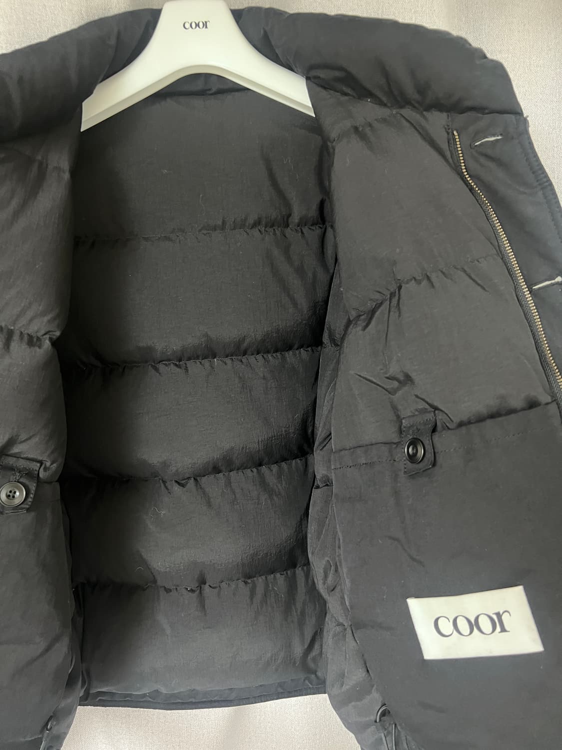 쿠어 플랙 구스다운 점퍼 블랙 S 상품이미지3