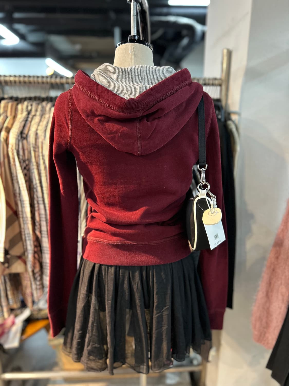 Abecrombie Red Big Logo Hoodie 상품이미지5